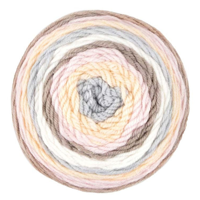 Multicolored yarn skein on a white background