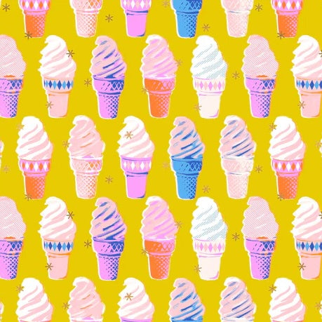 Best Day Ever - Ice Cream - Golden - Metallic - 50cm