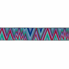 Load image into Gallery viewer, Trim - Flame Stitch - Blue Purple - 50cm
