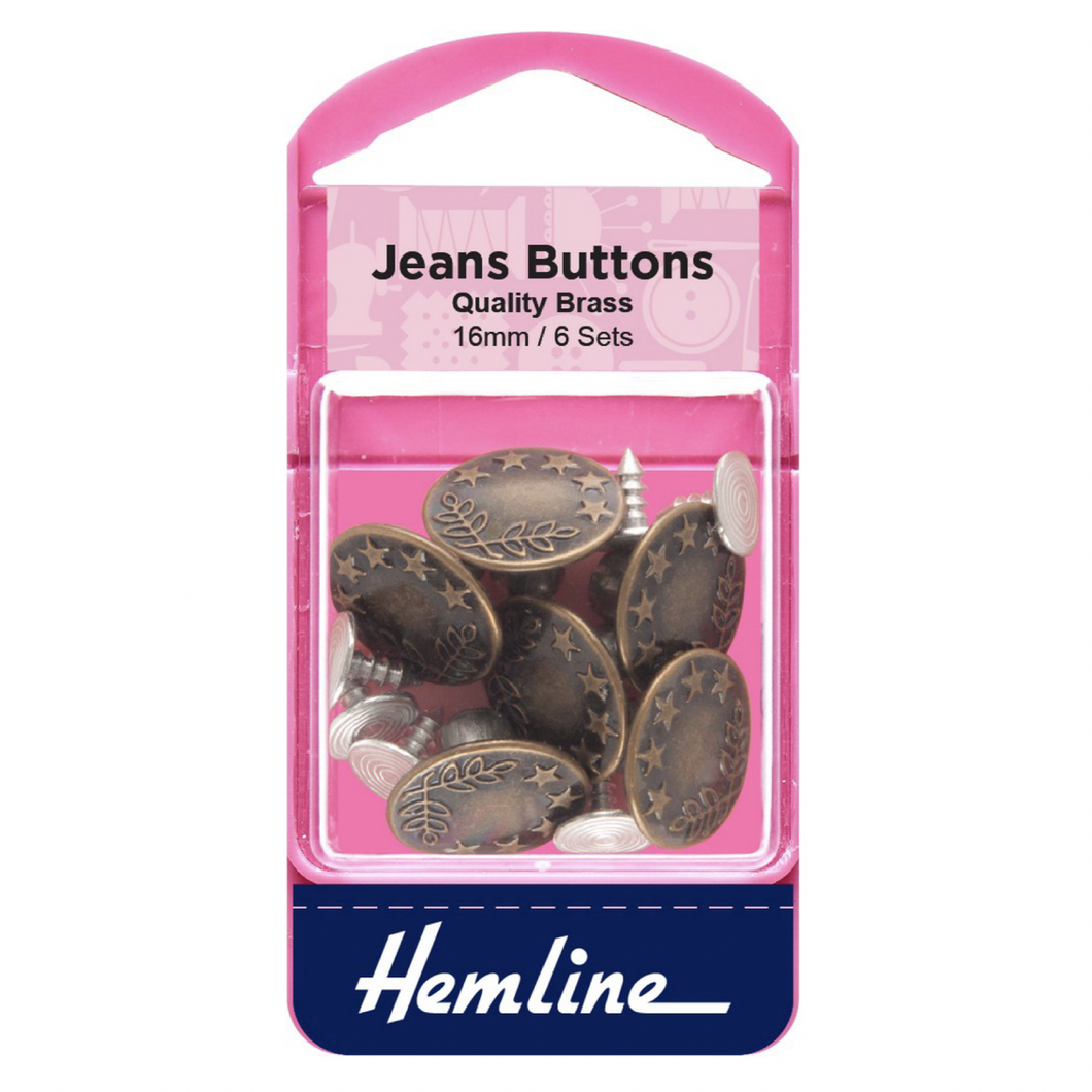 Jeans Buttons - 16mm - Bronze