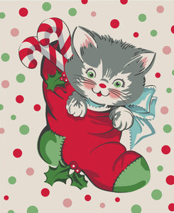 Kitty Christmas - Panel - 92cm