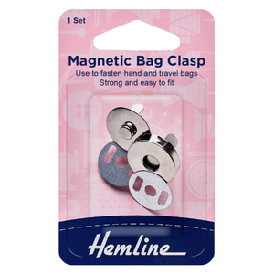 Magnetic Bag Clasp - 18mm - Silver