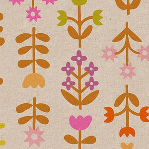 Favorite Flowers - Meadow - Natural - 70% Cotton 30% Linen - 50cm