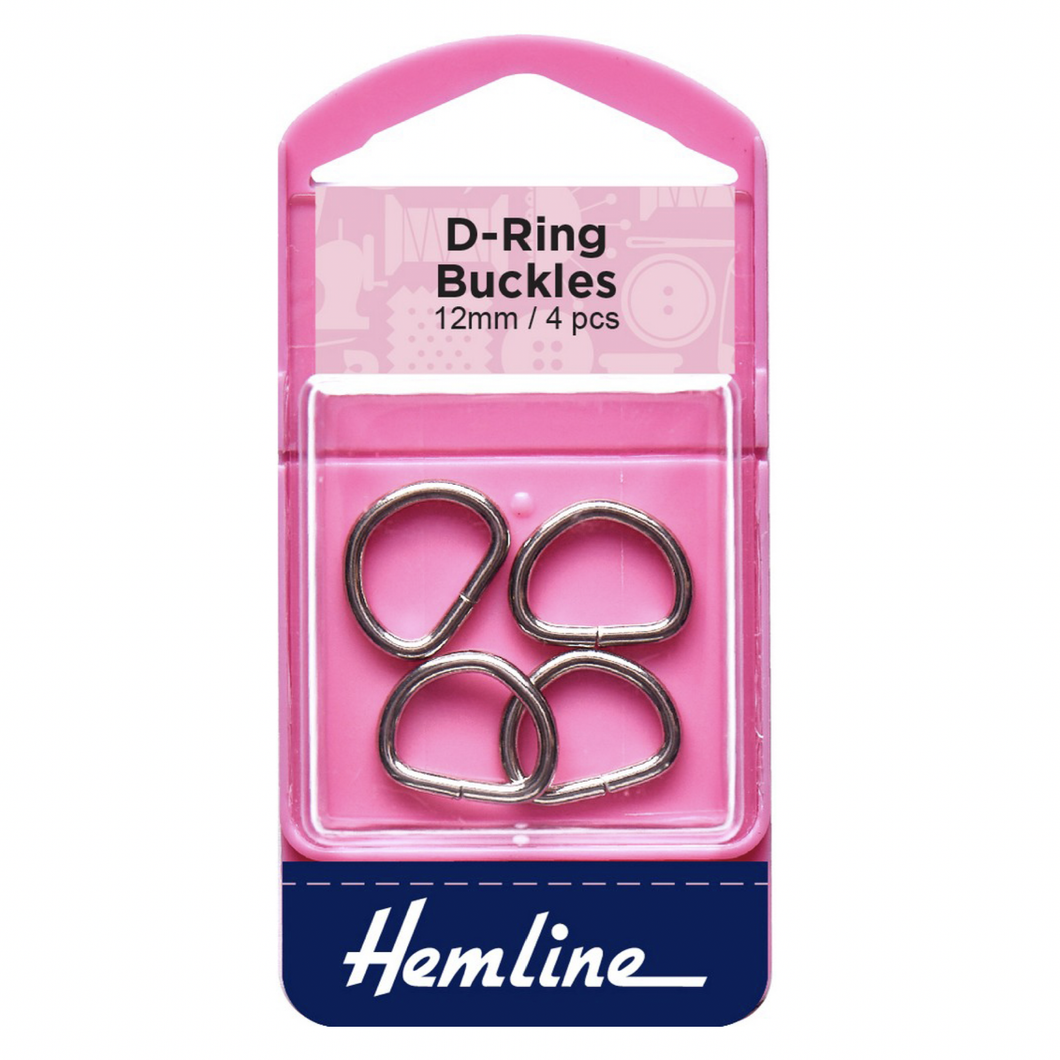 Metal D-Rings - 12mm - Nickel