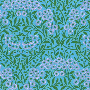 Kaffe x Morris & Co. - Michaelmas Daisy - Aqua - 50cm