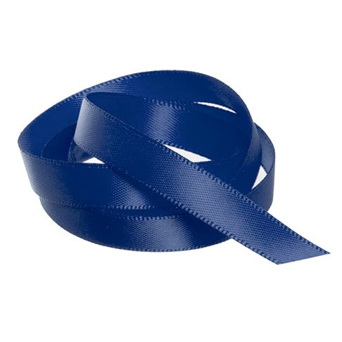 Ribbon - Double Polyester Satin - 10mm Wide - Navy - 50cm