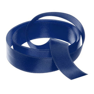 Ribbon - Double Polyester Satin - 15mm Wide - Navy - 50cm