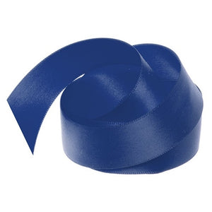 Ribbon - Double Polyester Satin - 25mm Wide - Navy - 50cm