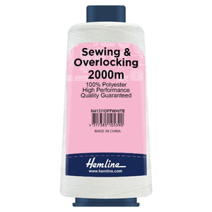 Overlocking Thread - 2000m - Off White