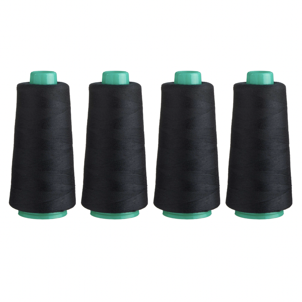 Overlocking Thread - 2000m - 4 x Black