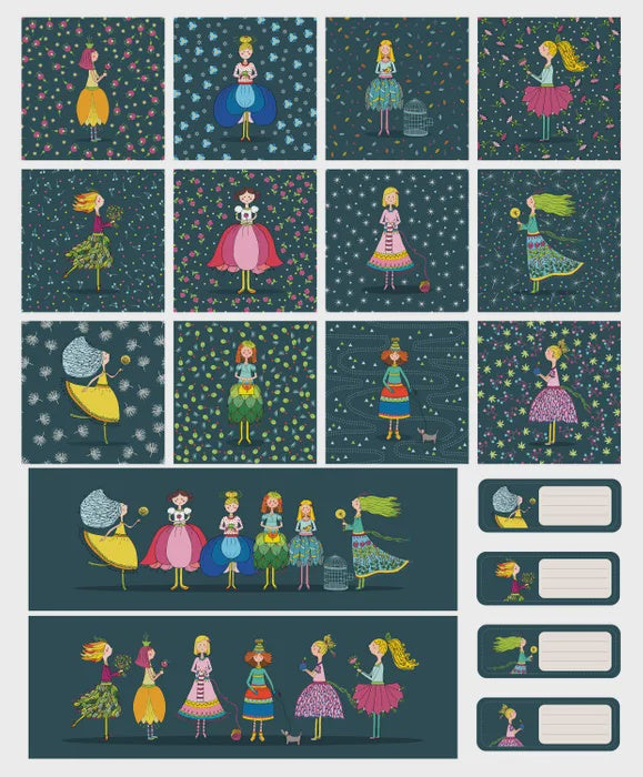 Fairytale Fairies - Panel - Dark - 90cm