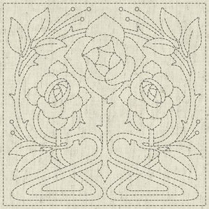 Sashiko Cloth - Passion - Ecru