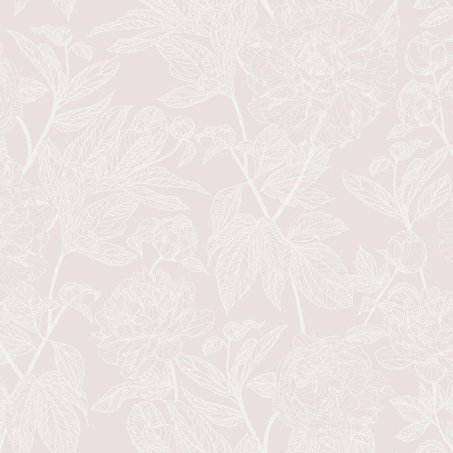 Light pink background with subtle leaf pattern