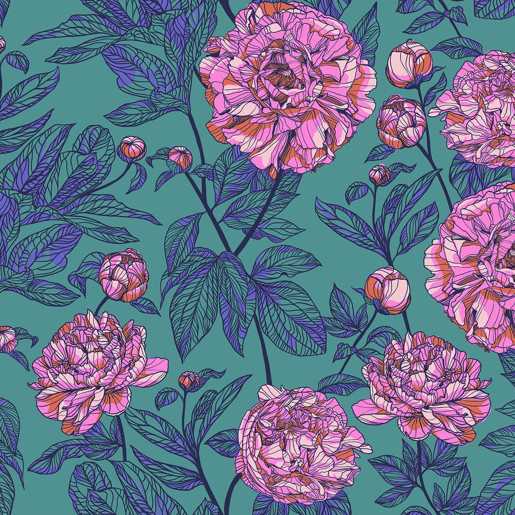 Indelible - Peony - Jade - Wideback - 50cm