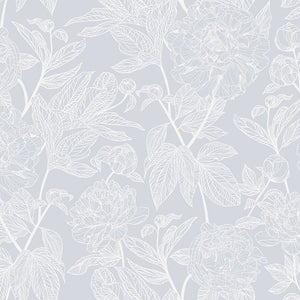 Light gray floral pattern on a light gray background