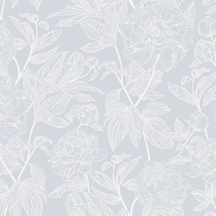 Light gray floral pattern on a light gray background