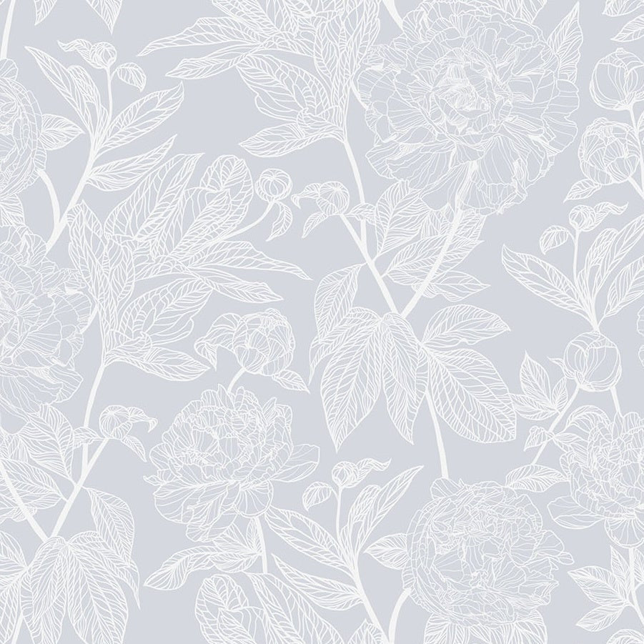 Light gray floral pattern on a light gray background