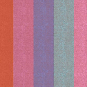 Warp & Weft Ooh Lucky Lucky - Poolside Stripe - Peony - Woven - 50cm