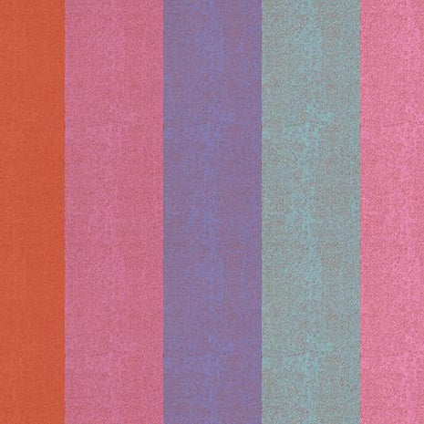 Warp & Weft Ooh Lucky Lucky - Poolside Stripe - Peony - Woven - 50cm