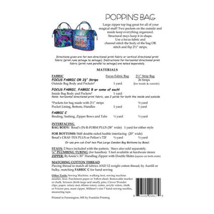 Poppins Bag Pattern with Stays - Kit