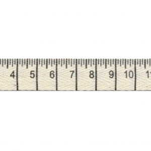 Printed Twill - Double-Sided Tape Measure - 17mm Wide - Natural - 50cm