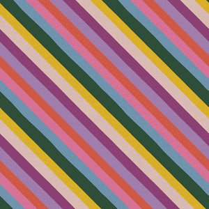 Garden Party - Rainbow Stripe - Fat Quarter (Out of Print)