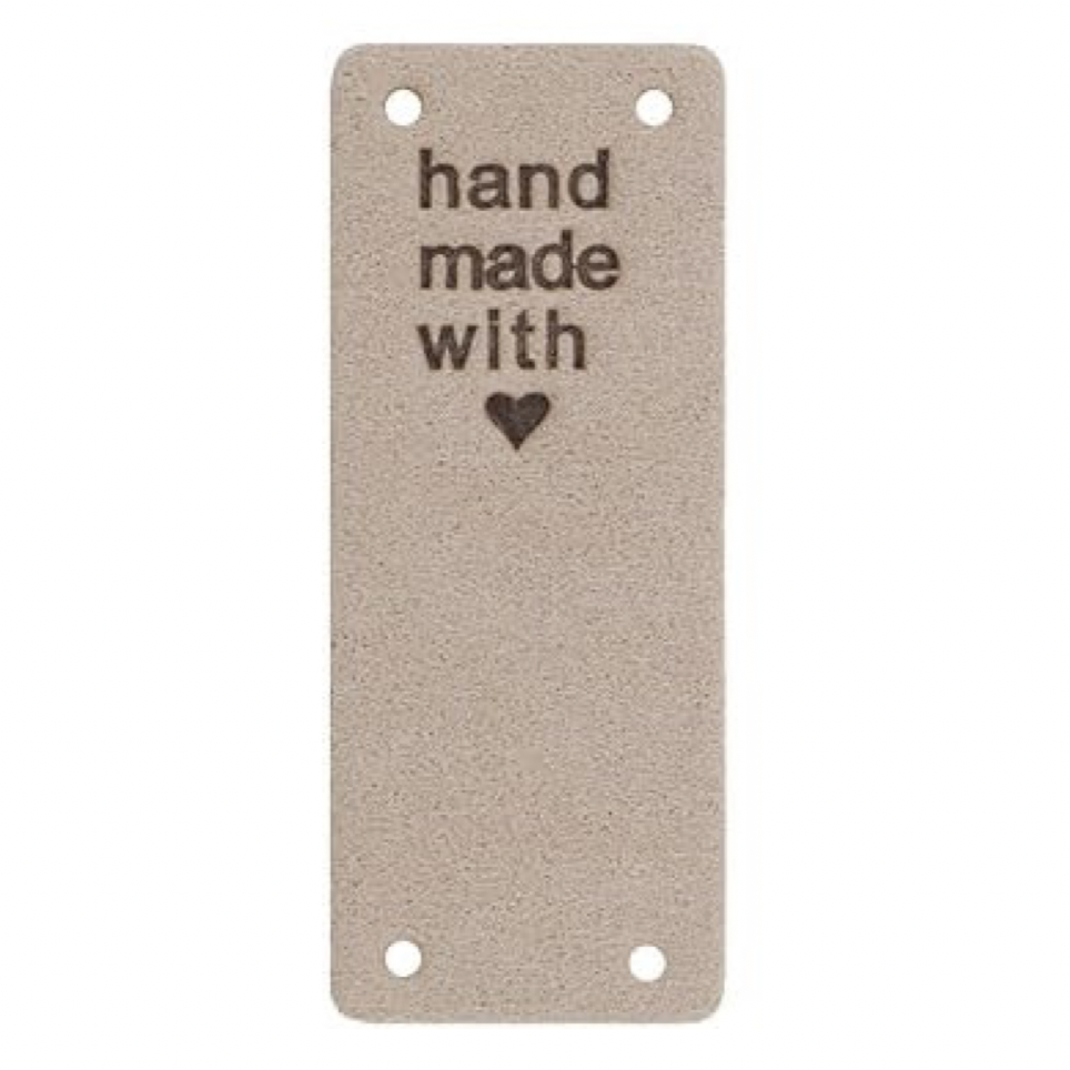 Tag - Handmade With Love - Rectangle - Beige