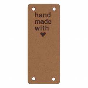 Tag - Handmade With Love - Rectangle - Brown