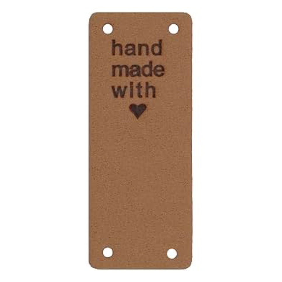 Tag - Handmade With Love - Rectangle - Brown