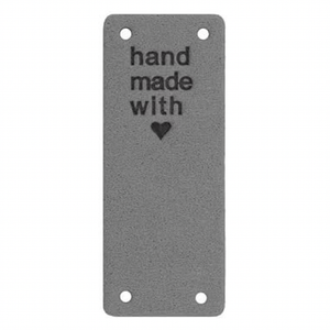 Tag - Handmade With Love - Rectangle - Grey