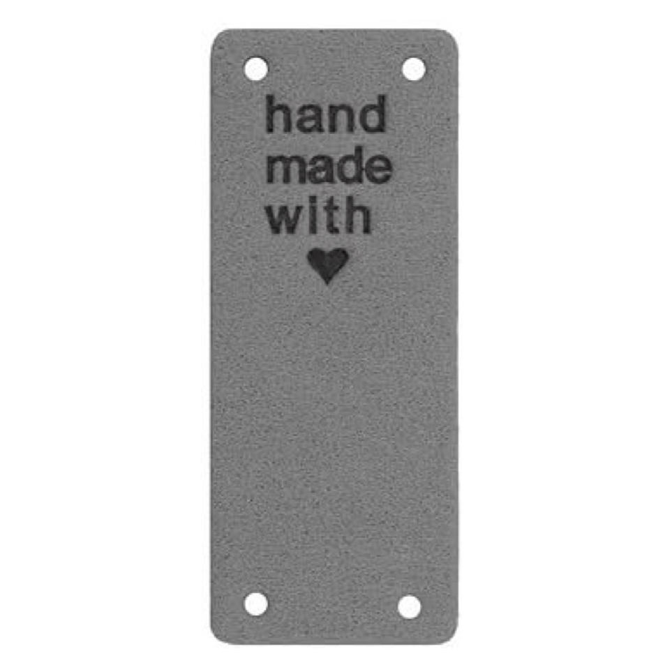 Tag - Handmade With Love - Rectangle - Grey