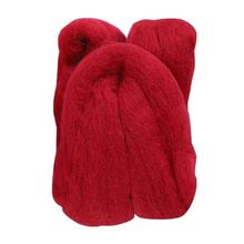 Load image into Gallery viewer, Natural Wool Roving - Red
