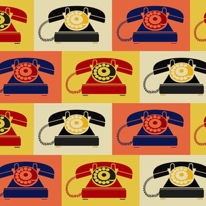 Ring Ring - Vintage Telephone - Fat Quarter (Out of Print)