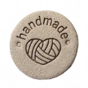 Tag - Handmade With Love - Round - Beige