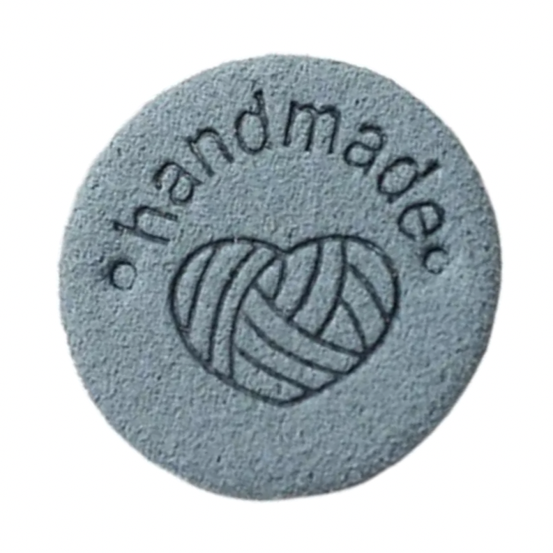 Tag - Handmade With Love - Round - Dark Blue