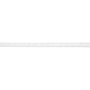 Round Elastic - 3mm - White - 50cm