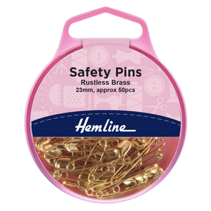 Safety Pins - Rustless Brass - 23mm - Pack of 50