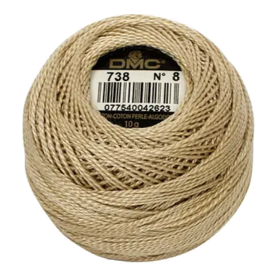 Coton Perlé 8 - Sahara - 738 - 80m