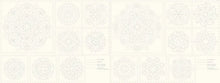 Load image into Gallery viewer, Sashiko Panel - Mandala - 55% Linen 45% Cotton - 50cm
