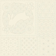 Load image into Gallery viewer, Sashiko Panel - Natural - 55% Linen 45% Cotton - 50cm
