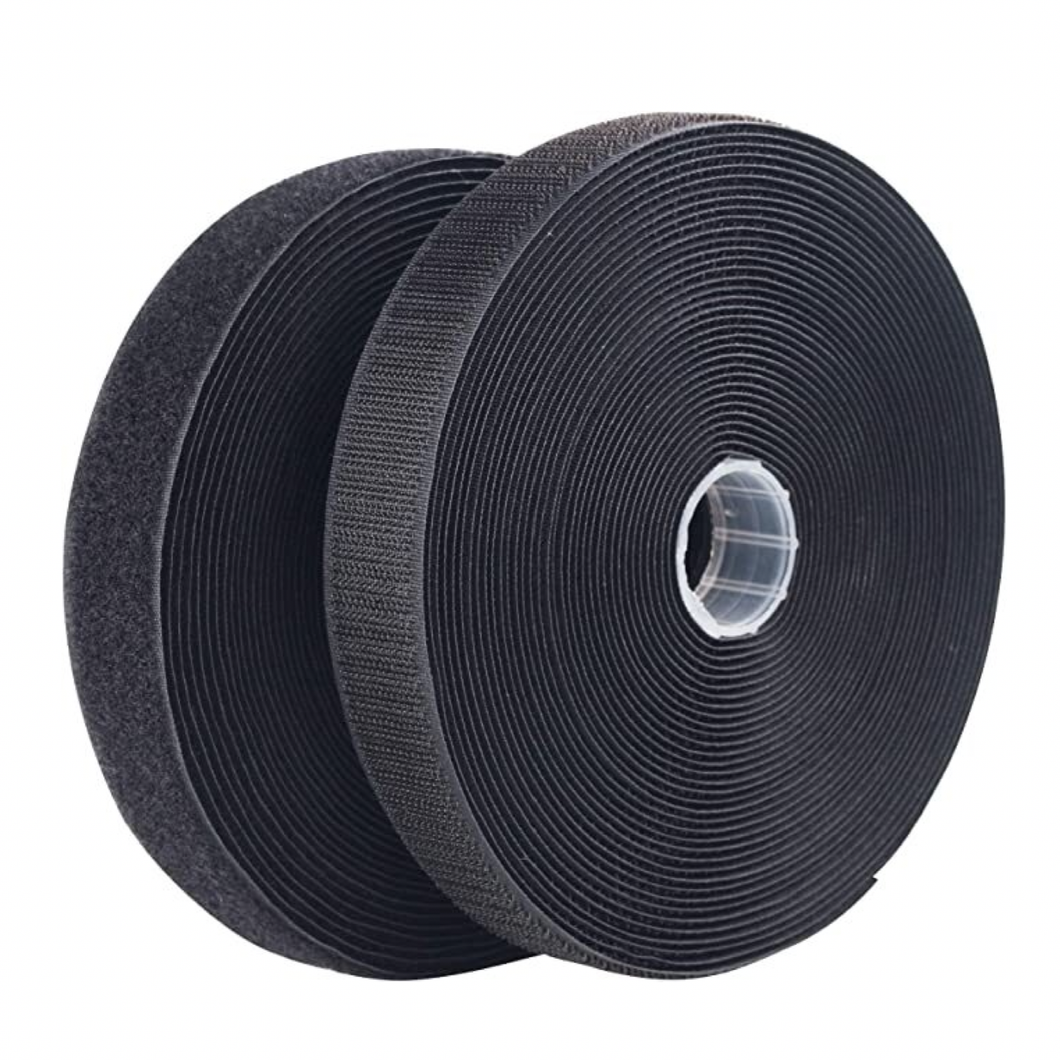 Hook & Loop Tape - Sew-In - 25mm - Black - 50cm