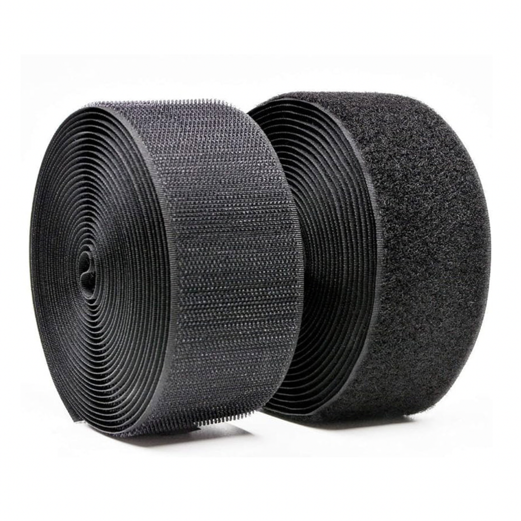 Hook & Loop Tape - Sew-In - 50mm - Black - 50cm