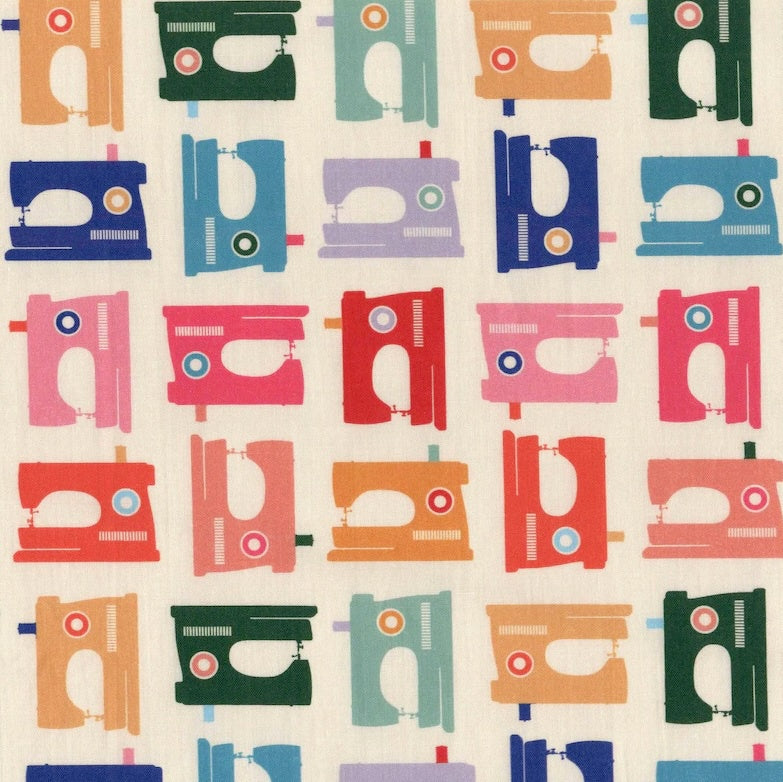 Sewing Mood - Sewing Machine - Bright - Fat Quarter (Out of Print)