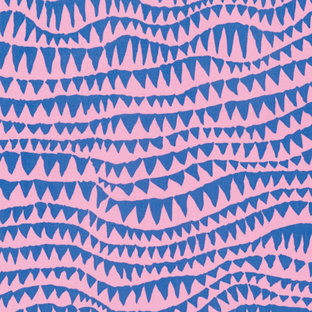 Sharks Teeth - Pink - Fat Quarter (Out of Print)