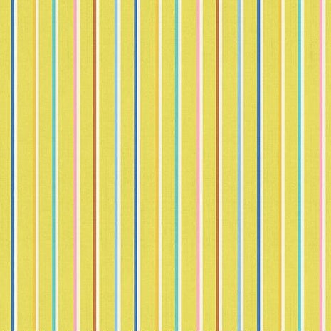 Warp & Weft Ooh Lucky Lucky - Sketch Stripe - Citron - Woven - 50cm