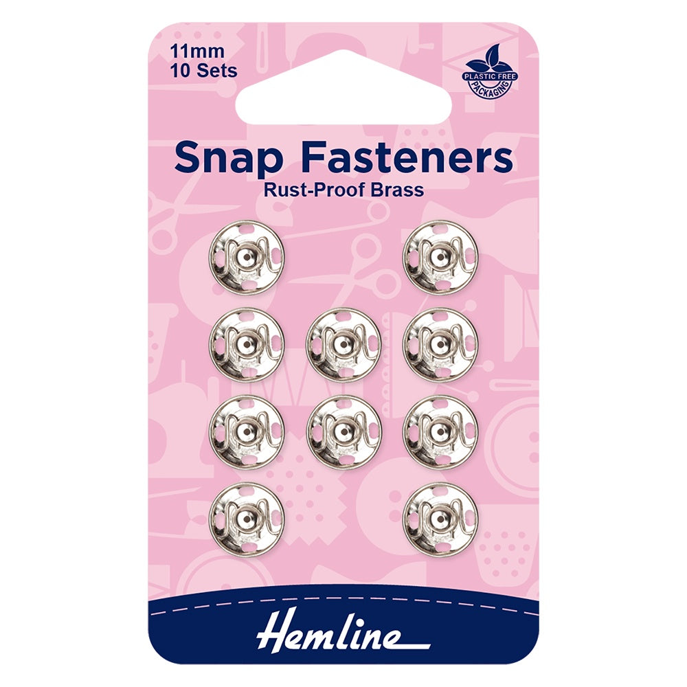 Snap Fasteners - Rust-Proof Brass - 11mm - Nickel