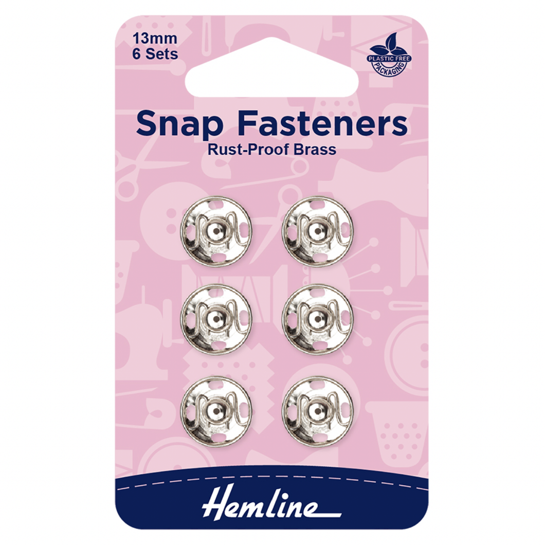 Snap Fasteners - Rust-Proof Brass - 13mm - Nickel