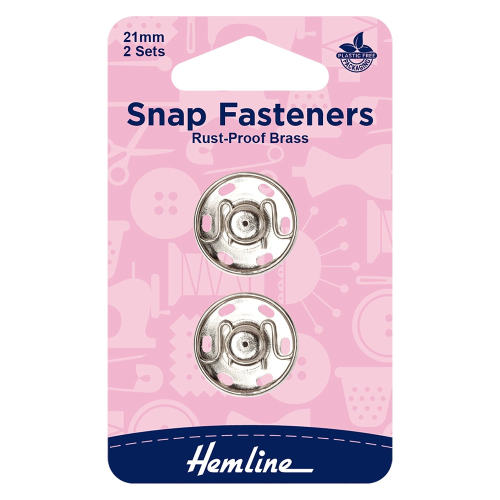 Snap Fasteners - Rust-Proof Brass - 21mm - Nickel