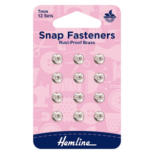 Snap Fasteners - Rust-Proof Brass - 7mm - Nickel