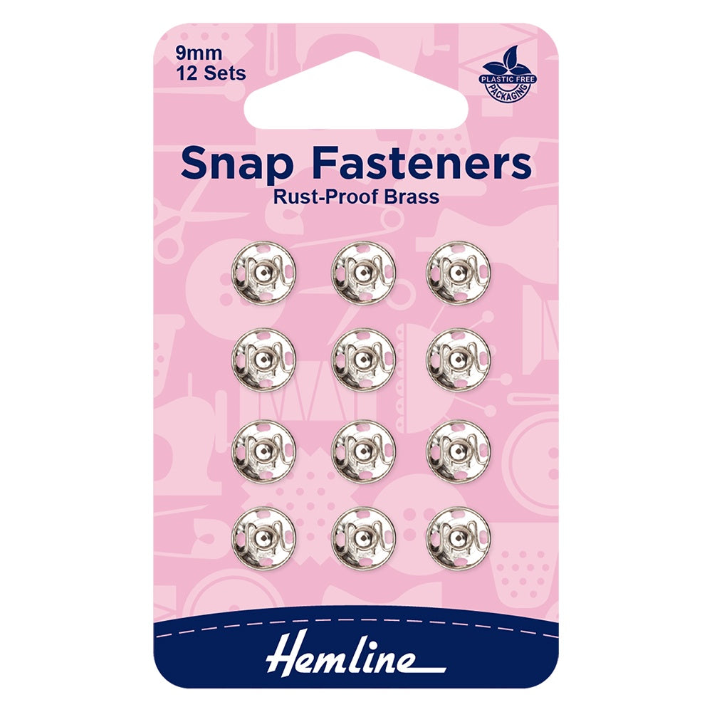 Snap Fasteners - Rust-Proof Brass - 9mm - Nickel